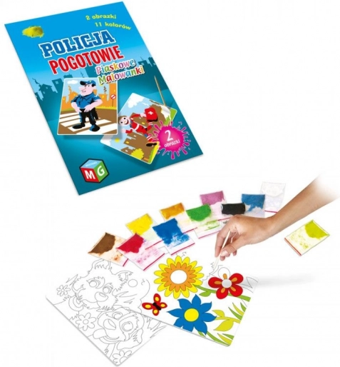 Policyjna karetka Piaskowe malowanki