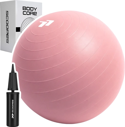 Piłka gimnastyczna BodyCore 65 cm różowa - 1 sztuka