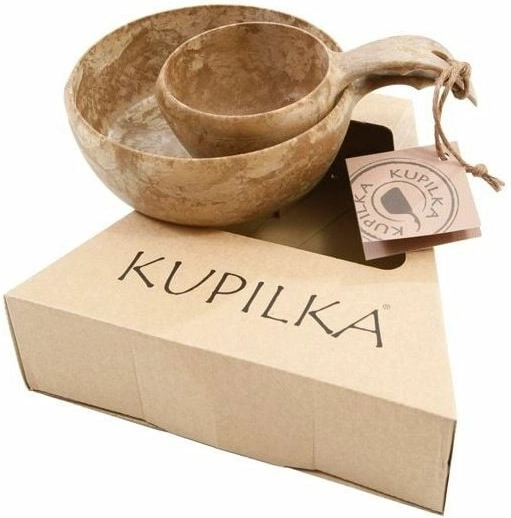Zestaw Kupilka miska 550 ml i kubek 210 ml brązowy opakowanie prezentowe