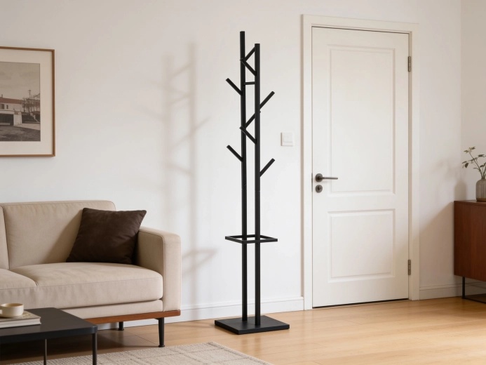 Wieszak stojący AXON 178 cm czarny
