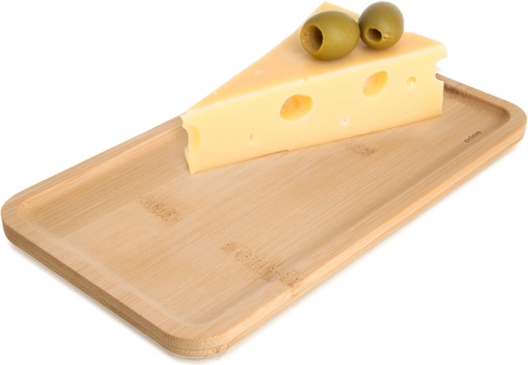 Bambusowy talerz do serwowania przekąsek 20 × 11 cm