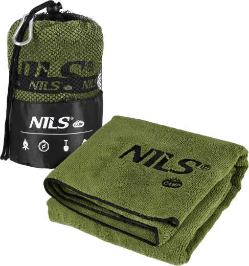 Ręcznik frotte szybkoschnący NILS Camp khaki 120 × 60 cm