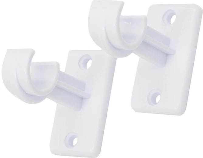 Biały haczyk witrażowy, plastik, 2 szt.