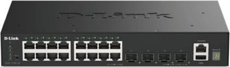 Zarządzalny przełącznik sieciowy D-Link z 16 portami gigabitowymi i 4 portami 10G SFP+