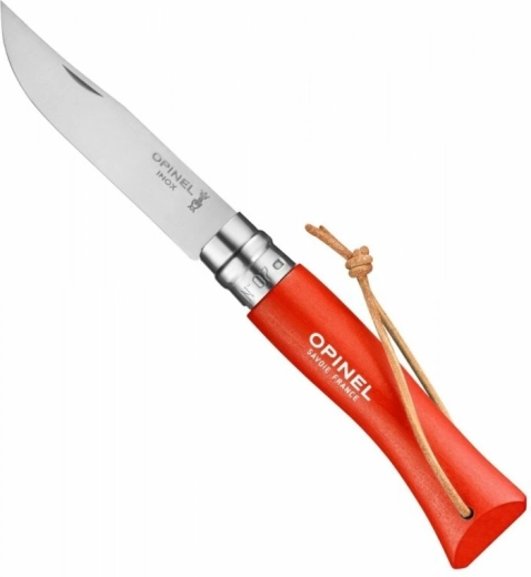 Opinel N°07 Trekking pomarańczowy nóż składany, drewno bukowe