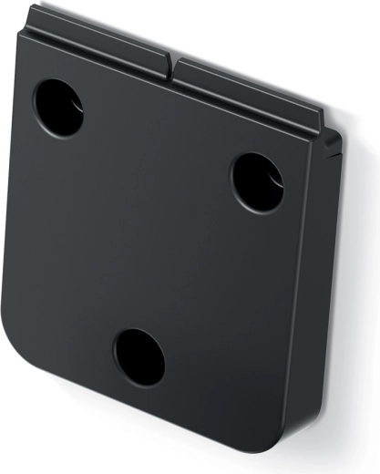 Wieszak ścienny SYSTEMA z plastiku z recyklingu – czarny