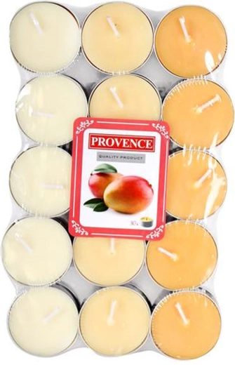 Zapachowe świeczki typu tealight Provence mango, 30 szt.