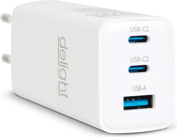 Ładowarka sieciowa z USB-A 20 W i USB-C PD 45 W, biała