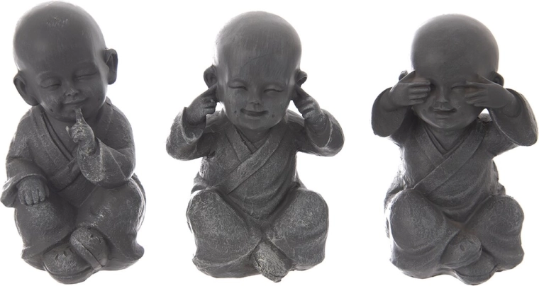 Dekoracyjna figurka Buddy z polystone 15 cm (3 warianty)
