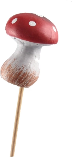 Ceramiczny dekoracyjny pik muchomor 6 cm
