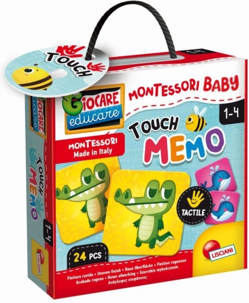 Lisciani Montessori Baby Touch – dotykowe memo dla najmłodszych (24 karty)