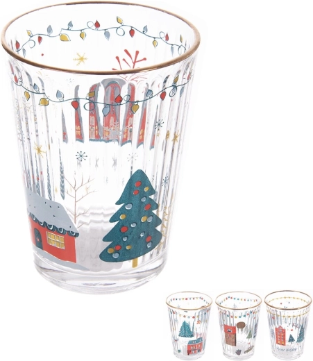 Świąteczna szklanka 500 ml (13 cm), mix 4 wzorów