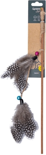 Quapas! naturalna wędka dla kotów z podwójnymi piórkami