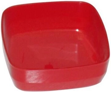 Plastowa kwadratowa miska kompotowa 10 cm – mix kolorów