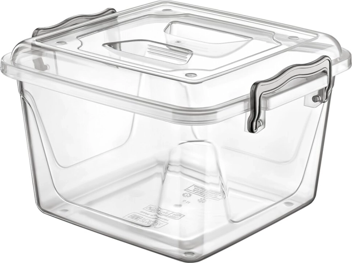 Plastikowy pojemnik do przechowywania Multi kwadratowy niski 6 l