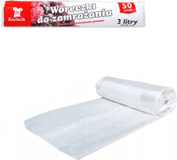 Woreczki do mrożenia Kuchcik 25 × 35 cm, 3 l (50 szt.)