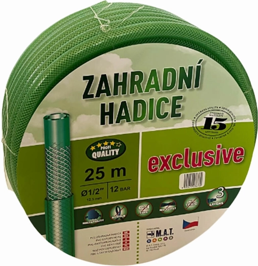 Wąż ogrodowy 1/2" 25 m przezroczysty zielony