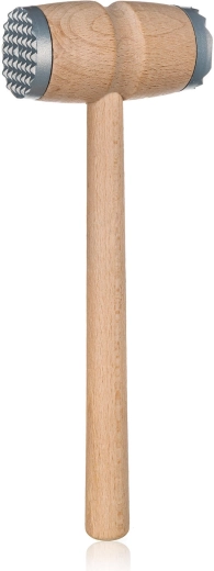 Dwustronny tłuczek do mięsa 30 cm z drewna bukowego i metalu BANQUET Brillante