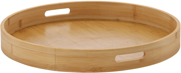 Bambusowa taca do serwowania 40 cm z uchwytami