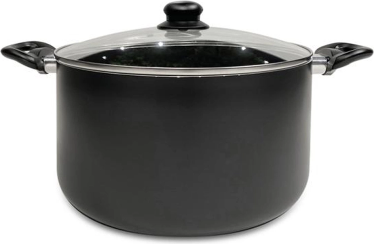 Garnek ze szklaną pokrywką Kitchisimo Nero 24 cm, 5,5 l