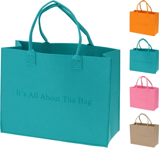 Filcowa torba na zakupy 44 × 34 × 18 cm, 3 mm, mix kolorów