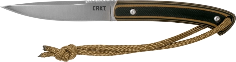 CRKT Biwa brązowo-czarny nóż outdoorowy 7,7 cm z pochewką
