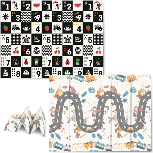 Składana piankowa mata dla dzieci 200 × 150 × 1 cm NUKIDO