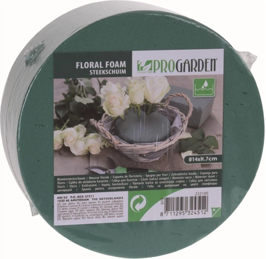 Gąbka florystyczna FLOREX średnica 14 cm, wysokość 7 cm