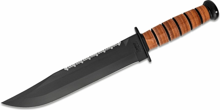 KA-BAR Big Brother – nóż survivalowy 24 cm ze skórzaną rękojeścią i pochwa
