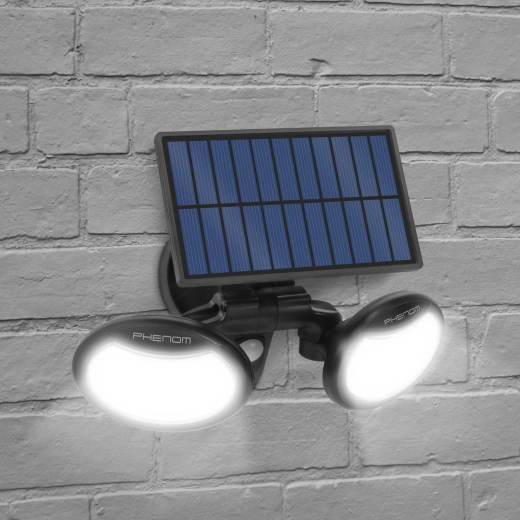 Solarny reflektor ścienny z czujnikiem ruchu i dwiema obrotowymi diodami COB LED