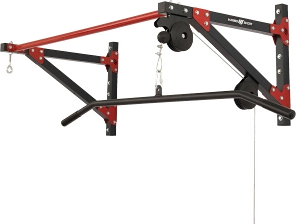 Nawierzana poręcz ścienna z górnym wyciągiem i uchwytem na worek bokserski MARBO Sport MH-D204