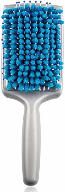 Szczotka do włosów z mikrowłóknami - niebieska