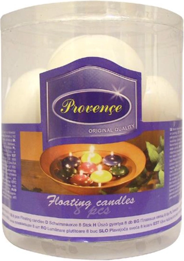 Białe pływające świeczki 8 szt.