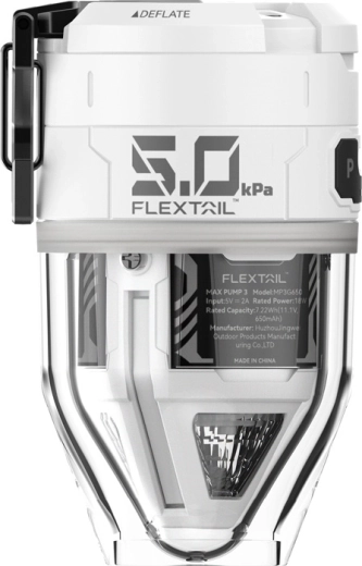 Flextail Max Pump 3 przenośna elektryczna pompka z latarką biała