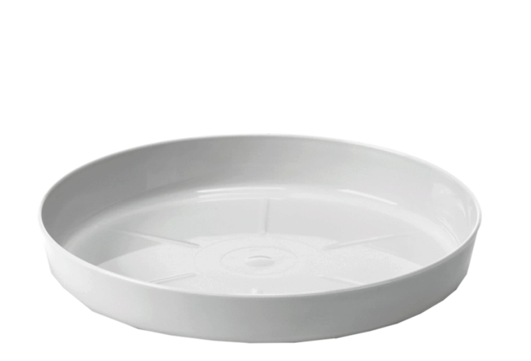 Biała podstawka pod doniczkę LAMELA 34 cm