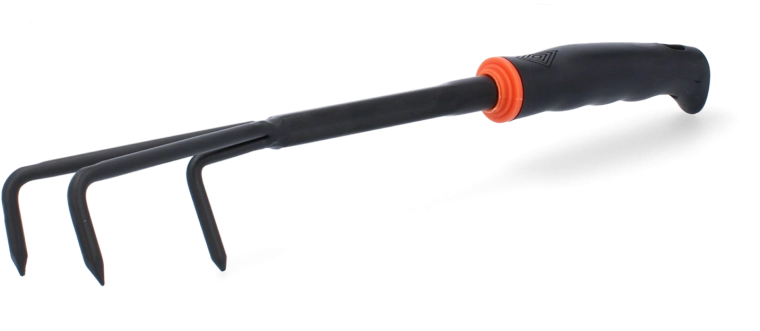 Ogrodowy kultywator z trójzębem, czarny, 31 × 7 × 6,5 cm