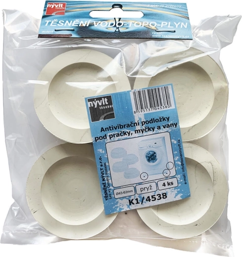 Antywibracyjne podkładki pod pralkę, zmywarkę i wannę (4 szt.)