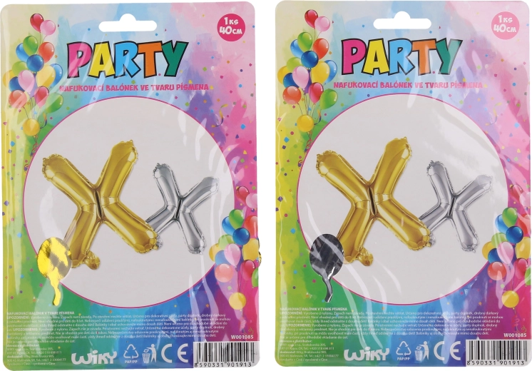 Nadmuchiwany balonik litera X