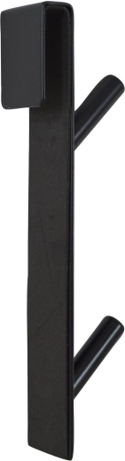Wieszak na drzwi z 2 haczykami ze stali nierdzewnej, czarny
