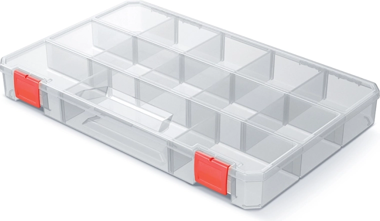 organizer SQR BOX 35,5 × 23 × 4,1 cm przezroczysty