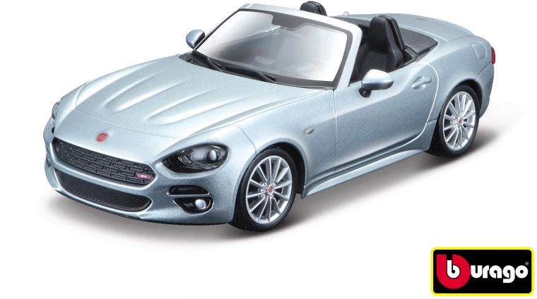 Bburago 1:24 Fiat 124 Spider Metallic Silver