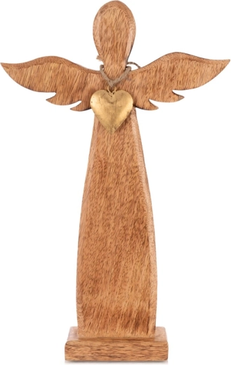 Drewniana figurka anioła z drewna mango 42 cm