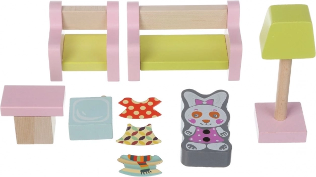 Salon – drewniane mebelki dla lalek Cubika