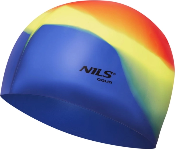 Silikonowy czepek pływacki NILS Aqua Multicolor