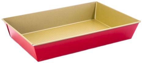 Forma do pieczenia ze stali z powłoką nieprzywierającą 28 × 23,5 × 6 cm złoto‑czerwona SNB