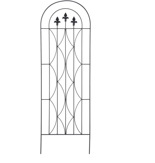 Metalowa ogrodowa kratka dla pnączy 38 × 118 cm, czarna