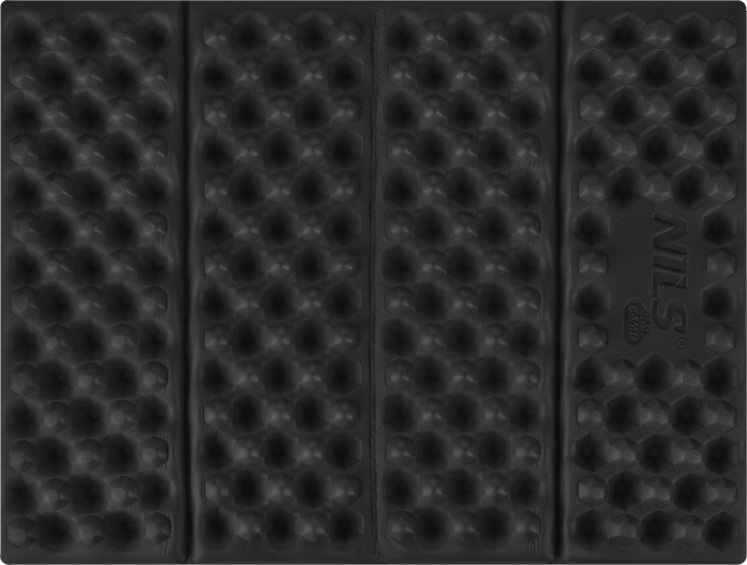 Składane piankowe siedzisko z warstwą refleksyjną NILS Camp, czarne