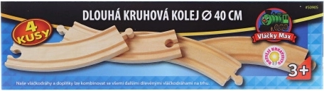 Vláčky Max — długa szyna łukowa — 4 szt.
