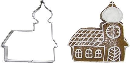 Zestaw stalowych wykrawaczy w kształcie kościółka – 10 szt.