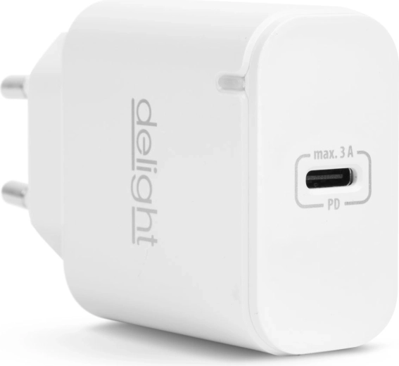 Sieciowa ładowarka USB-C z szybkim ładowaniem PD 20 W, biała